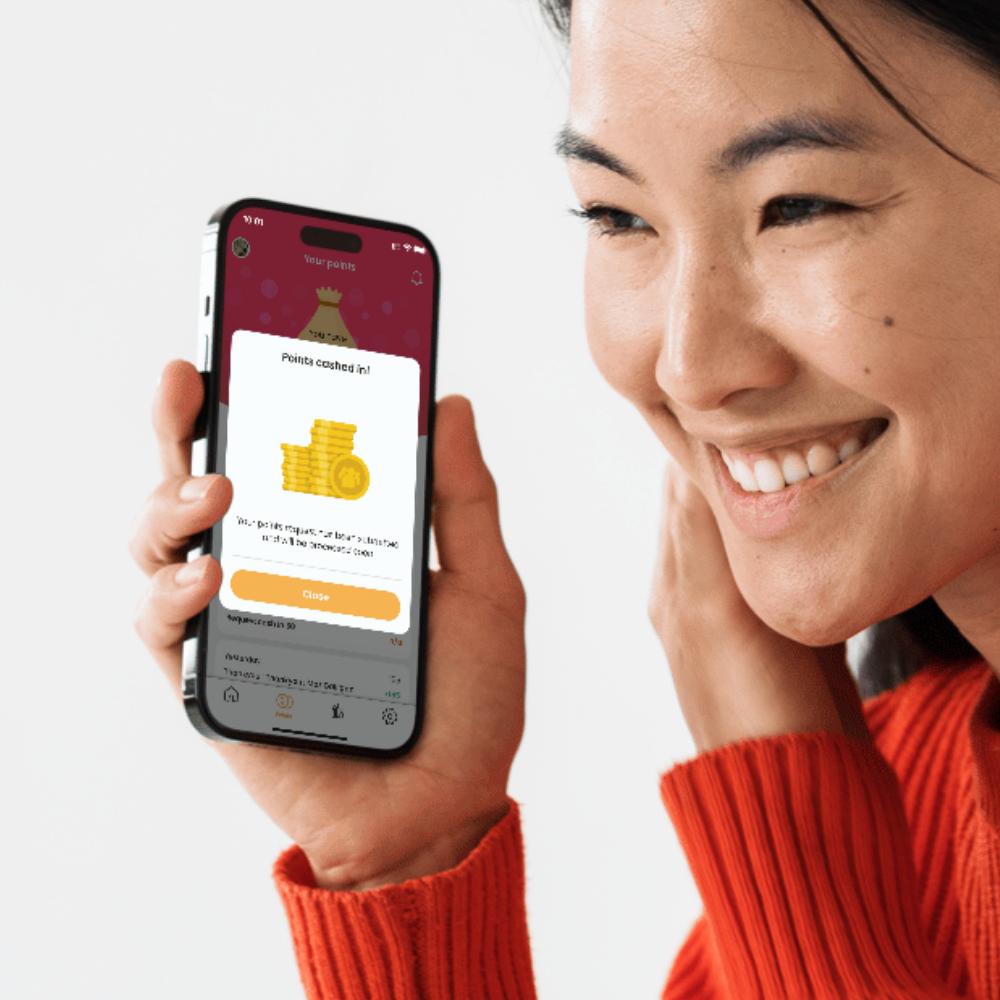 Woman holding mobile phone